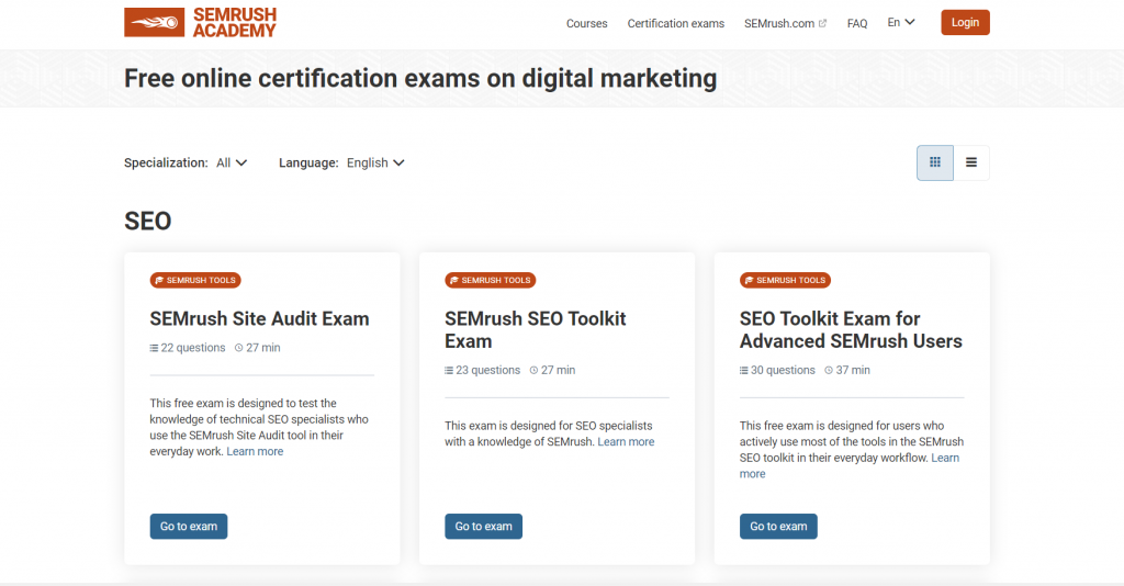 SEMrush Academy